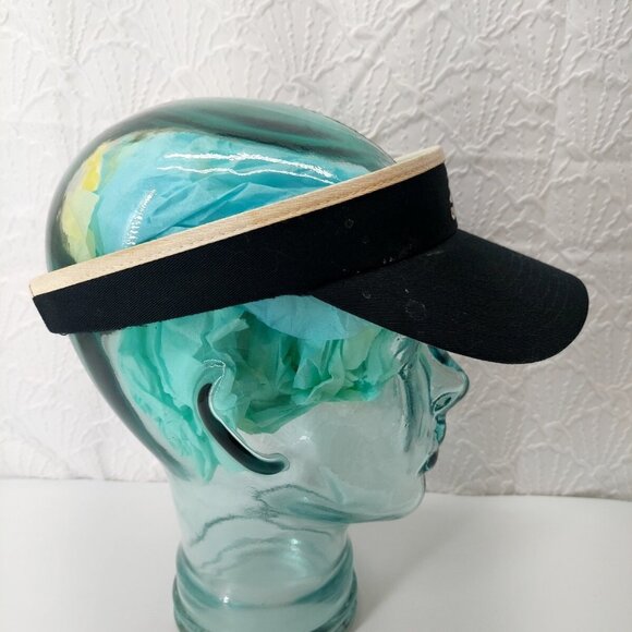 Adidas Black Visor White Embroidered Logo Visor Hat - Picture 2 of 8